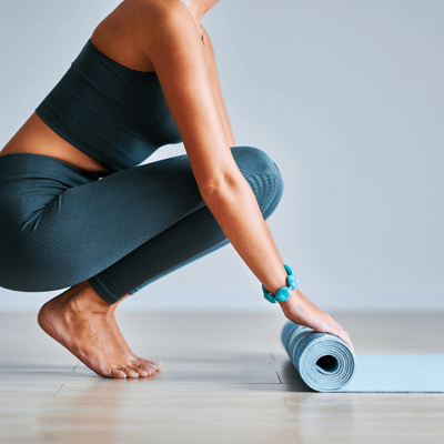 Rolled Out Yoga Mat
