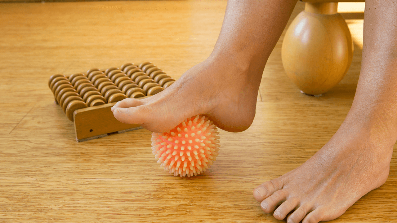 Massage Ball & Wooden Foot Roller
