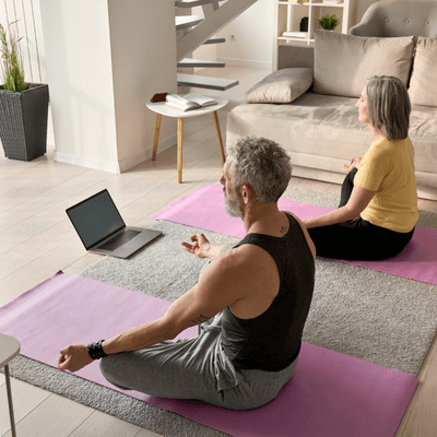 couples at home yoga